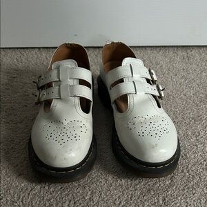 White Dr. Marten’s Mary Jane Shoes